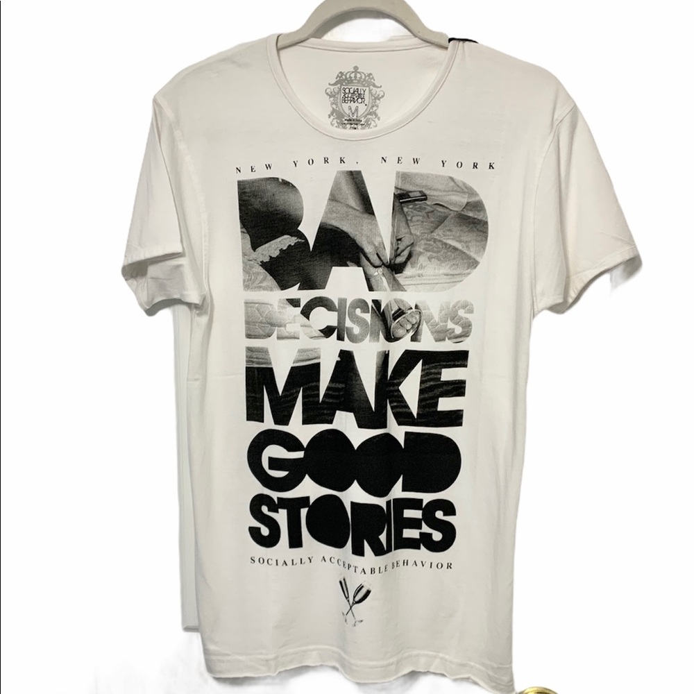 Socially Acceptable Behavior Tee NWT